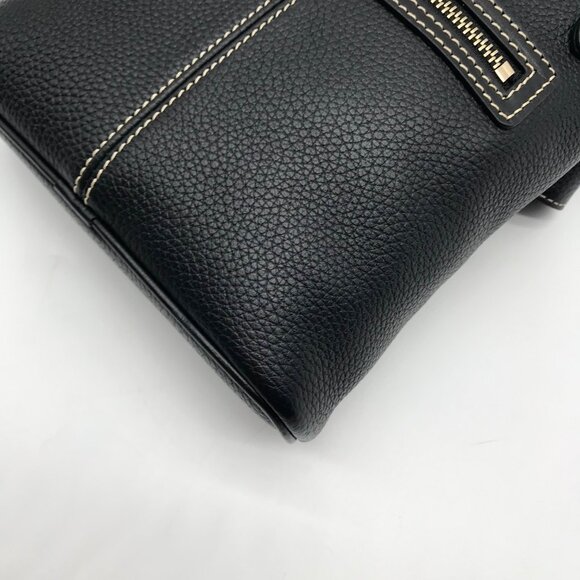 Dooney & Bourke Black Pebbled Grain Leather Toggle Crossbody Bag - Picture 9 of 11